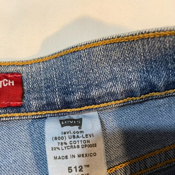 Levi 512 Classic Slim Stretch Jeans, Size 12M - Picture 3 of 7